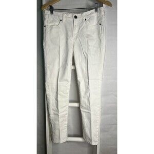 Calvin Klein White Denim Jeans Womens 8 29 Skinny Stretch 5 Pocket EUC